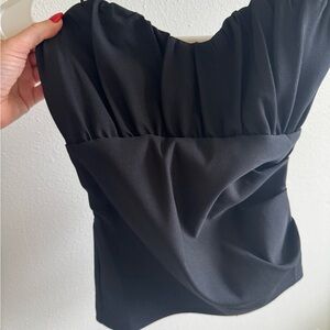 Zara Black Ruched Top